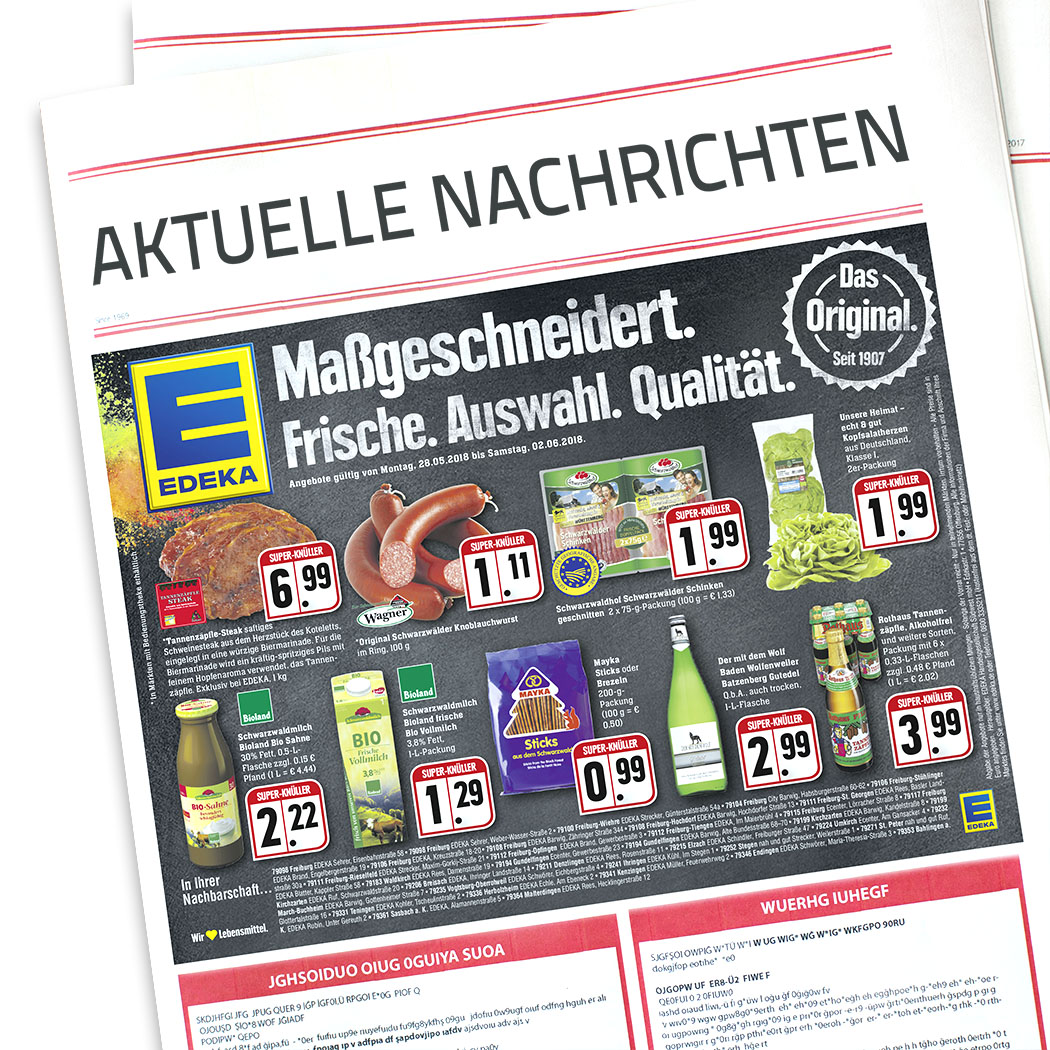 EDEKA Südwest Zeitungsanzeige