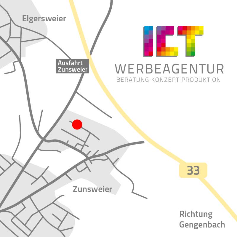 ICT Werbeagentur Offenburg Anfahrtsskizze 