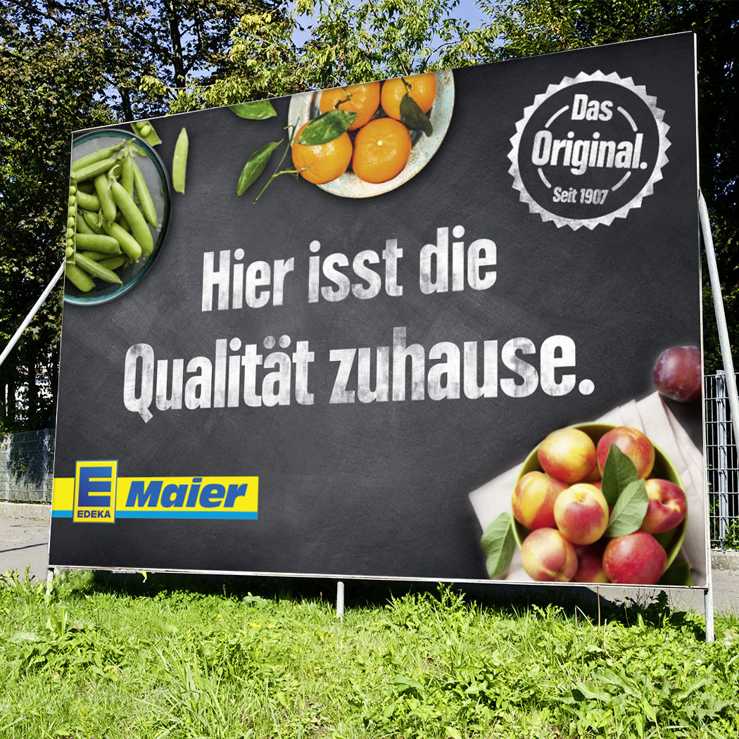 Außenwerbung Gestaltung Großflächenplakat EDEKA Südwest