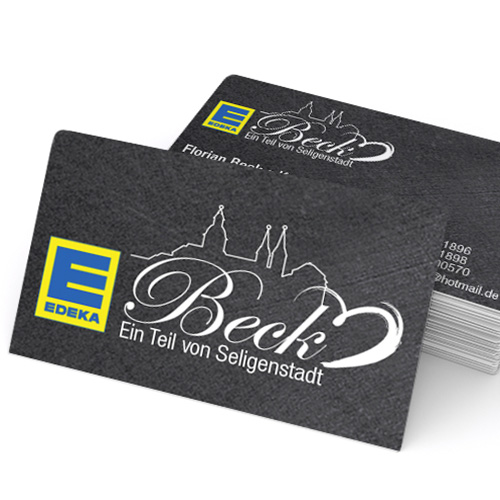 EDEKA Beck Logo Visitenkarte Corporate Design